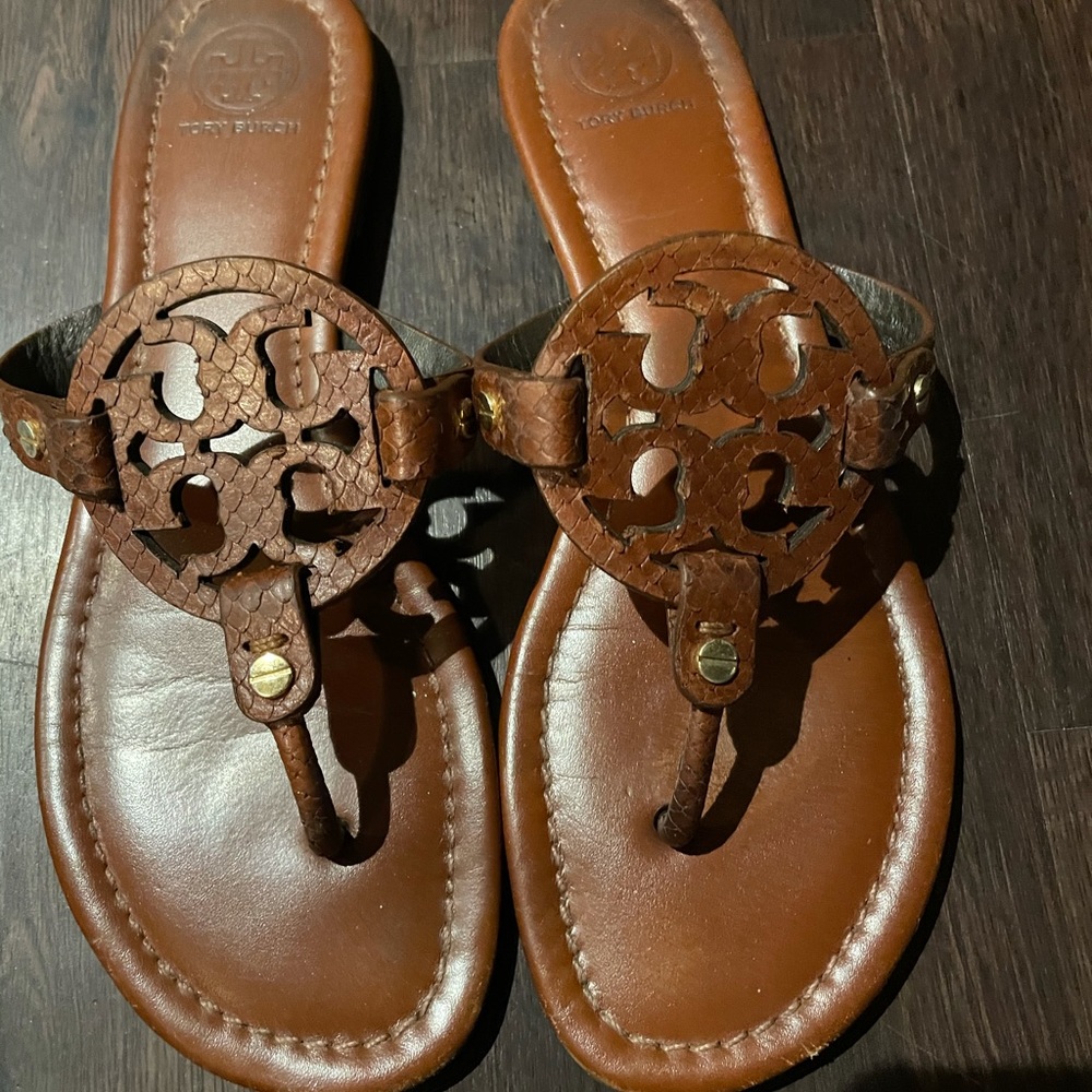 Brown Tory Burch Sandals 8.5
